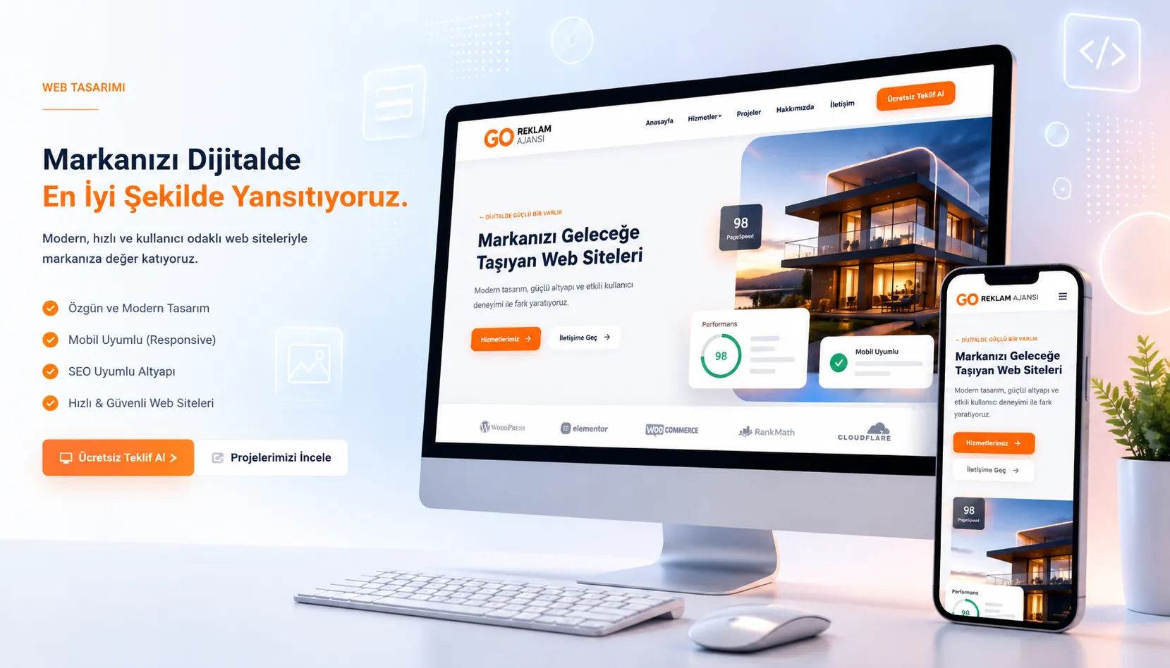 Mersin web tasarım masaüstü ve mobil web sitesi örneği